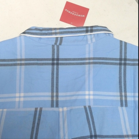 Wondershop Plaid Flannel 2pc Pajama Set, Blue - Various Sz 1x, 2x NWT - Picture 8 of 15